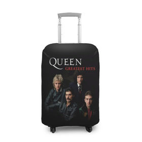 Чехол для чемодана 3D с принтом Queen в Екатеринбурге, 86% полиэфир, 14% спандекс | двустороннее нанесение принта, прорези для ручек и колес | queen | богемская рапсодия | брайан мэи | британская | группа | королева | роджер тейлор | рок | фредди меркьюри