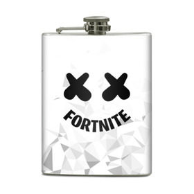 Фляга с принтом FORTNITE x MARSHMELLO в Екатеринбурге, металлический корпус | емкость 0,22 л, размер 125 х 94 мм. Виниловая наклейка запечатывается полностью | Тематика изображения на принте: 2019 | armor | armour | cybersport | esport | fortnite | game | llama | logo | броня | игра | киберспорт | лама | фиолетовый | фирменные цвета | фортнайт