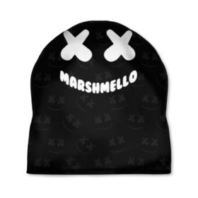 Шапка 3D с принтом MARSHMELLO в Екатеринбурге, 100% полиэстер | универсальный размер, печать по всей поверхности изделия | dj | marshmello | usa | америка | клубная музыка | маршмелло | музыка | музыкант