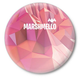 Значок с принтом Marshmello в Екатеринбурге,  металл | круглая форма, металлическая застежка в виде булавки | chris comstock | electronic | joytime iii | marshmallow | marshmello | клубная | маршмелло | маршмеллоу | электронная музыка