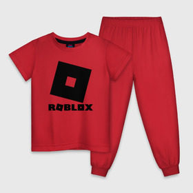 Детская пижама хлопок с принтом ROBLOX в Екатеринбурге, 100% хлопок |  брюки и футболка прямого кроя, без карманов, на брюках мягкая резинка на поясе и по низу штанин
 | game | gamer | logo | minecraft | roblox | simulator | игра | конструктор | лого | симулятор | строительство | фигура