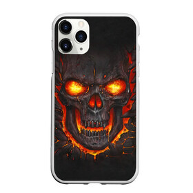 Чехол для iPhone 11 Pro Max матовый с принтом Skull Lava в Екатеринбурге, Силикон |  | dead | demon | devil | executioner | metal | punisher | rap | rock | satan | skull | swag | каратель | метал | палач | рок | скелет | череп