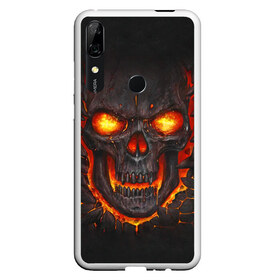 Чехол для Honor P Smart Z с принтом Skull Lava в Екатеринбурге, Силикон | Область печати: задняя сторона чехла, без боковых панелей | dead | demon | devil | executioner | metal | punisher | rap | rock | satan | skull | swag | каратель | метал | палач | рок | скелет | череп