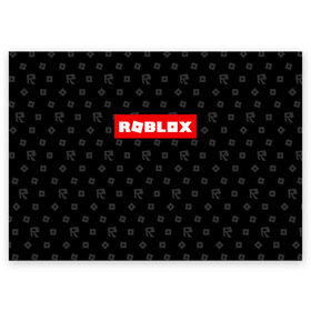 Поздравительная открытка с принтом ROBLOX в Екатеринбурге, 100% бумага | плотность бумаги 280 г/м2, матовая, на обратной стороне линовка и место для марки
 | game | gamer | logo | minecraft | roblox | simulator | игра | конструктор | лого | симулятор | строительство | фигура