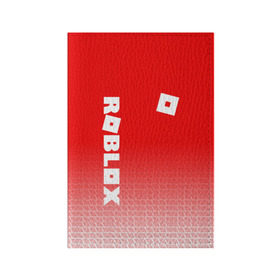 Обложка для паспорта матовая кожа с принтом ROBLOX в Екатеринбурге, натуральная матовая кожа | размер 19,3 х 13,7 см; прозрачные пластиковые крепления | game | gamer | logo | minecraft | roblox | simulator | игра | конструктор | лого | симулятор | строительство | фигура