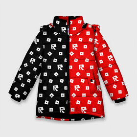 Зимняя куртка для девочек 3D с принтом ROBLOX в Екатеринбурге, ткань верха — 100% полиэстер; подклад — 100% полиэстер, утеплитель — 100% полиэстер. | длина ниже бедра, удлиненная спинка, воротник стойка и отстегивающийся капюшон. Есть боковые карманы с листочкой на кнопках, утяжки по низу изделия и внутренний карман на молнии. 

Предусмотрены светоотражающий принт на спинке, радужный светоотражающий элемент на пуллере молнии и на резинке для утяжки. | game | gamer | logo | minecraft | roblox | simulator | игра | конструктор | лого | симулятор | строительство | фигура