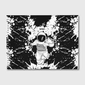 Альбом для рисования с принтом NASA в Екатеринбурге, 100% бумага
 | матовая бумага, плотность 200 мг. | Тематика изображения на принте: nasa | астронавт | звезды | земля | космонавт | космос | луна | марс | наса | планета | роскосмос | созвездие | шатл