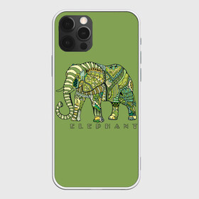 Чехол для iPhone 12 Pro Max с принтом Elephant в Екатеринбурге, Силикон |  | african | animal | backgr | big | drawing | elephant | ethnic | flowers | graphics | heavy | ornament | pattern | trunk | tusks | wild | африканский | бивни | большой | графика | дикий | животное | зелёный | орнамент | рисунок | слон | тяжёлый | узор | фо