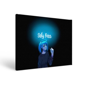 Холст прямоугольный с принтом Sally Face в Екатеринбурге, 100% ПВХ |  | blue | diane | face | fisher | gizmo | henry | johnson | killer | larry | sally | генри | гизмо | джонсон | диана | ларри | лицо | салли | фейс | фишер