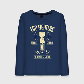 Женский лонгслив хлопок с принтом Foo Fighters в Екатеринбурге, 100% хлопок |  | foo fighters | nirvana | альтернативный рок | группы | дейв грол | музыка | постгранж | рок | хард рок