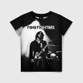 Детская футболка 3D с принтом Foo Fighters в Екатеринбурге, 100% гипоаллергенный полиэфир | прямой крой, круглый вырез горловины, длина до линии бедер, чуть спущенное плечо, ткань немного тянется | foo fighters | nirvana | альтернативный рок | группы | дейв грол | музыка | постгранж | рок | хард рок