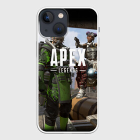 Чехол для iPhone 13 mini с принтом APEX LEGENDS в Екатеринбурге,  |  | apex | legend | legends | titanfall | апекс | бангалор | бладхаунд | верхушки | гибралтар | каустик | лайфлайн | легенда | легенды | ледженд | леджендс | мираж | рэйф | титанфол