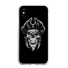 Чехол для iPhone XS Max матовый с принтом Пиратский череп в Екатеринбурге, Силикон | Область печати: задняя сторона чехла, без боковых панелей | Тематика изображения на принте: dead | demon | devil | executioner | metal | pirat | punisher | rap | rock | satan | sea | skull | swag | каратель | метал | море | океан | палач | пират | рок | скелет | череп