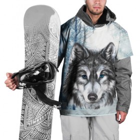 Накидка на куртку 3D с принтом Волк в Екатеринбурге, 100% полиэстер |  | Тематика изображения на принте: big | арт | крупные арты | крупные принты | сумасшедшие арты