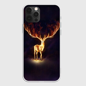 Чехол для iPhone 12 Pro Max с принтом Огненный олень в Екатеринбурге, Силикон |  | deer | fire | flame | horns | огонь | пламя | рога
