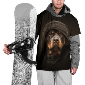 Накидка на куртку 3D с принтом Ротвейлер в капюшоне  в Екатеринбурге, 100% полиэстер |  | Тематика изображения на принте: rottweiler | капюшон | молоссы | пастух | пёс | собака | щенок