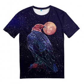 Мужская футболка 3D с принтом Птичка в Екатеринбурге, 100% полиэфир | прямой крой, круглый вырез горловины, длина до линии бедер | big | арт | крупные арты | крупные принты | сумасшедшие арты