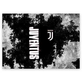 Поздравительная открытка с принтом Juventus в Екатеринбурге, 100% бумага | плотность бумаги 280 г/м2, матовая, на обратной стороне линовка и место для марки
 | 