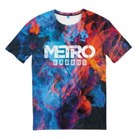 Мужская футболка 3D с принтом Metro Fire в Екатеринбурге, 100% полиэфир | прямой крой, круглый вырез горловины, длина до линии бедер | exodus | metro | stalker | артем | исход | метро | сталкер | эксодус