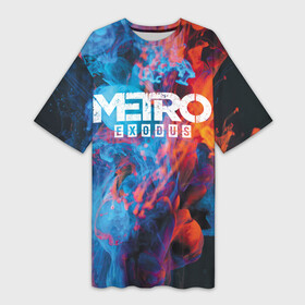 Платье-футболка 3D с принтом Metro Fire в Екатеринбурге,  |  | Тематика изображения на принте: exodus | metro | stalker | артем | исход | метро | сталкер | эксодус