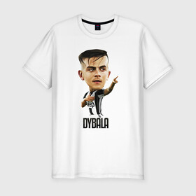 Мужская футболка хлопок Slim с принтом Dybala в Екатеринбурге, 92% хлопок, 8% лайкра | приталенный силуэт, круглый вырез ворота, длина до линии бедра, короткий рукав | champion | cr7 | cristiano | game | goal | italy | juventus | madrid | real | ronaldo | spain | team | буффон | гол | дибала | золотой мяч | игрок | испания | италия | криштиану | мадрид | португалия | реал | роналду | спорт | тренер | футбол | 