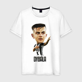 Мужская футболка хлопок с принтом Dybala в Екатеринбурге, 100% хлопок | прямой крой, круглый вырез горловины, длина до линии бедер, слегка спущенное плечо. | Тематика изображения на принте: champion | cr7 | cristiano | game | goal | italy | juventus | madrid | real | ronaldo | spain | team | буффон | гол | дибала | золотой мяч | игрок | испания | италия | криштиану | мадрид | португалия | реал | роналду | спорт | тренер | футбол | 