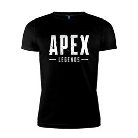 Мужская футболка премиум с принтом APEX LEGENDS в Екатеринбурге, 92% хлопок, 8% лайкра | приталенный силуэт, круглый вырез ворота, длина до линии бедра, короткий рукав | apex | apex legends | battle | battle royal | titanfall | апекс | апекс легендс | батл рояль | битва | война | королевская битва