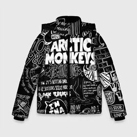 Зимняя куртка для мальчиков 3D с принтом Arctic Monkeys в Екатеринбурге, ткань верха — 100% полиэстер; подклад — 100% полиэстер, утеплитель — 100% полиэстер | длина ниже бедра, удлиненная спинка, воротник стойка и отстегивающийся капюшон. Есть боковые карманы с листочкой на кнопках, утяжки по низу изделия и внутренний карман на молнии. 

Предусмотрены светоотражающий принт на спинке, радужный светоотражающий элемент на пуллере молнии и на резинке для утяжки | arctic monkeys | алекс тёрнер | арктик манкиз | группы | джейми кук | инди | музыка | мэтт хелдерс | ник омэлли | постпанк | рок