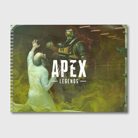 Альбом для рисования с принтом APEX Legends в Екатеринбурге, 100% бумага
 | матовая бумага, плотность 200 мг. | 2 | 2019 | 3 | apex | game | legends | titanfall | игра | титанфолл