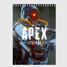 Скетчбук с принтом APEX Legends в Екатеринбурге, 100% бумага
 | 48 листов, плотность листов — 100 г/м2, плотность картонной обложки — 250 г/м2. Листы скреплены сверху удобной пружинной спиралью | 2 | 2019 | 3 | apex | game | legends | titanfall | игра | титанфолл