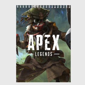 Скетчбук с принтом APEX Legends в Екатеринбурге, 100% бумага
 | 48 листов, плотность листов — 100 г/м2, плотность картонной обложки — 250 г/м2. Листы скреплены сверху удобной пружинной спиралью | 2 | 2019 | 3 | apex | game | legends | titanfall | игра | титанфолл