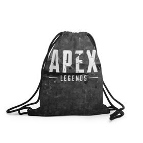 Рюкзак-мешок 3D с принтом APEX Legends в Екатеринбурге, 100% полиэстер | плотность ткани — 200 г/м2, размер — 35 х 45 см; лямки — толстые шнурки, застежка на шнуровке, без карманов и подкладки | 2 | 2019 | 3 | apex | game | legends | titanfall | игра | титанфолл
