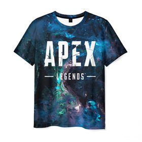 Мужская футболка 3D с принтом APEX Legends в Екатеринбурге, 100% полиэфир | прямой крой, круглый вырез горловины, длина до линии бедер | 2 | 2019 | 3 | apex | game | legends | titanfall | игра | титанфолл