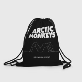 Рюкзак-мешок 3D с принтом Arctic Monkeys в Екатеринбурге, 100% полиэстер | плотность ткани — 200 г/м2, размер — 35 х 45 см; лямки — толстые шнурки, застежка на шнуровке, без карманов и подкладки | arctic monkeys | алекс тёрнер | арктик манкиз | группы | джейми кук | инди | музыка | мэтт хелдерс | ник омэлли | постпанк | рок