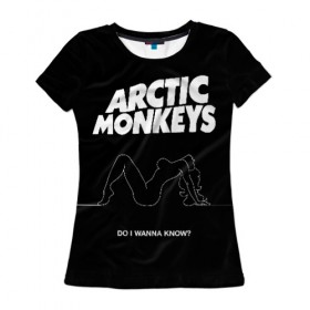 Женская футболка 3D с принтом Arctic Monkeys в Екатеринбурге, 100% полиэфир ( синтетическое хлопкоподобное полотно) | прямой крой, круглый вырез горловины, длина до линии бедер | arctic monkeys | алекс тёрнер | арктик манкиз | группы | джейми кук | инди | музыка | мэтт хелдерс | ник омэлли | постпанк | рок
