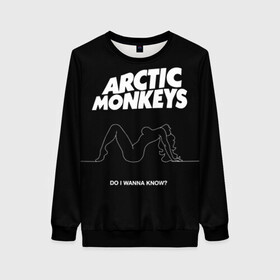 Женский свитшот 3D с принтом Arctic Monkeys в Екатеринбурге, 100% полиэстер с мягким внутренним слоем | круглый вырез горловины, мягкая резинка на манжетах и поясе, свободная посадка по фигуре | arctic monkeys | алекс тёрнер | арктик манкиз | группы | джейми кук | инди | музыка | мэтт хелдерс | ник омэлли | постпанк | рок