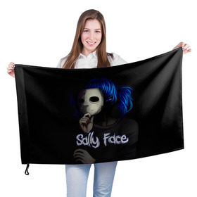 Флаг 3D с принтом Sally Face (9) в Екатеринбурге, 100% полиэстер | плотность ткани — 95 г/м2, размер — 67 х 109 см. Принт наносится с одной стороны | face | fisher | larry johnson | mask | sally | sally face | sally fisher | демоны | духи | маска | призраки | салли | салли фейс | салли фишер | фейс