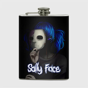 Фляга с принтом Sally Face (9) в Екатеринбурге, металлический корпус | емкость 0,22 л, размер 125 х 94 мм. Виниловая наклейка запечатывается полностью | Тематика изображения на принте: face | fisher | larry johnson | mask | sally | sally face | sally fisher | демоны | духи | маска | призраки | салли | салли фейс | салли фишер | фейс