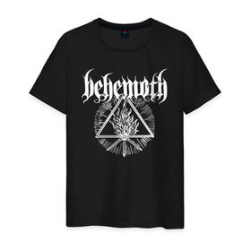 Мужская футболка хлопок с принтом Behemoth в Екатеринбурге, 100% хлопок | прямой крой, круглый вырез горловины, длина до линии бедер, слегка спущенное плечо. | behemoth | black metal | death metal | inferno | nergal | orion | seth | блэк метал | группы | дэт метал | метал | музыка | рок