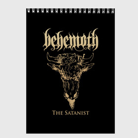 Скетчбук с принтом Behemoth в Екатеринбурге, 100% бумага
 | 48 листов, плотность листов — 100 г/м2, плотность картонной обложки — 250 г/м2. Листы скреплены сверху удобной пружинной спиралью | Тематика изображения на принте: behemoth | black metal | death metal | inferno | nergal | orion | seth | блэк метал | группы | дэт метал | метал | музыка | рок