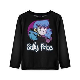 Детский лонгслив 3D с принтом Sally Face (15) в Екатеринбурге, 100% полиэстер | длинные рукава, круглый вырез горловины, полуприлегающий силуэт
 | face | fisher | larry johnson | mask | sally | sally face | sally fisher | демоны | духи | маска | призраки | салли | салли фейс | салли фишер | фейс