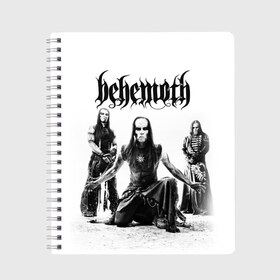 Тетрадь с принтом Behemoth в Екатеринбурге, 100% бумага | 48 листов, плотность листов — 60 г/м2, плотность картонной обложки — 250 г/м2. Листы скреплены сбоку удобной пружинной спиралью. Уголки страниц и обложки скругленные. Цвет линий — светло-серый
 | behemoth | black metal | death metal | inferno | nergal | orion | seth | блэк метал | группы | дэт метал | метал | музыка | рок
