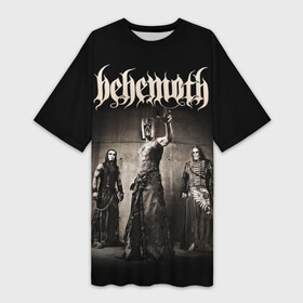 Платье-футболка 3D с принтом Behemoth в Екатеринбурге,  |  | behemoth | black metal | death metal | inferno | nergal | orion | seth | блэк метал | группы | дэт метал | метал | музыка | рок