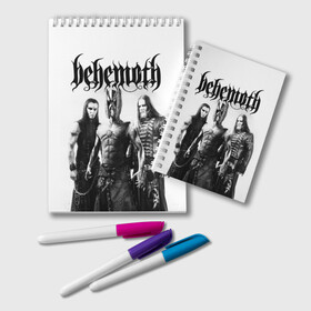 Блокнот с принтом Behemoth в Екатеринбурге, 100% бумага | 48 листов, плотность листов — 60 г/м2, плотность картонной обложки — 250 г/м2. Листы скреплены удобной пружинной спиралью. Цвет линий — светло-серый
 | Тематика изображения на принте: behemoth | black metal | death metal | inferno | nergal | orion | seth | блэк метал | группы | дэт метал | метал | музыка | рок