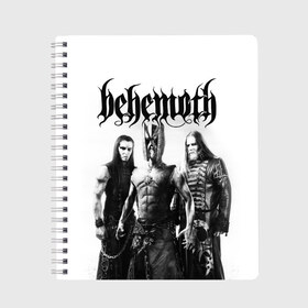Тетрадь с принтом Behemoth в Екатеринбурге, 100% бумага | 48 листов, плотность листов — 60 г/м2, плотность картонной обложки — 250 г/м2. Листы скреплены сбоку удобной пружинной спиралью. Уголки страниц и обложки скругленные. Цвет линий — светло-серый
 | Тематика изображения на принте: behemoth | black metal | death metal | inferno | nergal | orion | seth | блэк метал | группы | дэт метал | метал | музыка | рок