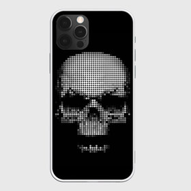 Чехол для iPhone 12 Pro Max с принтом Череп в Екатеринбурге, Силикон |  | background | black | day of the dead | death | drawing | graphics | h | halloween | points | raster | skeleton | skull | symbol | teeth | взгляд | графика | день мертвых | зубы | мексика | праздник | растр | рисунок | символ | скелет | точки | фо