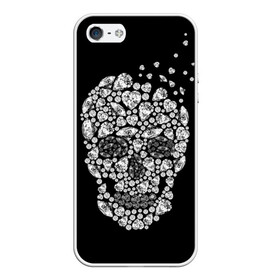 Чехол для iPhone 5/5S матовый с принтом Diamond skull в Екатеринбурге, Силикон | Область печати: задняя сторона чехла, без боковых панелей | background | black | death | diamond skull | drawing | graphics | hal | hearts | precious stones | symbol | wealth | богатство | бриллиантовый | графика | день мертвых | драгоценные | камни | мексика | праздник | рисунок | сердца | символ | фон |