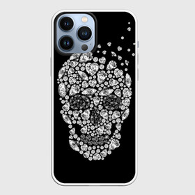 Чехол для iPhone 13 Pro Max с принтом Diamond skull в Екатеринбурге,  |  | background | black | death | diamond skull | drawing | graphics | hal | hearts | precious stones | symbol | wealth | богатство | бриллиантовый | графика | день мертвых | драгоценные | камни | мексика | праздник | рисунок | сердца | символ | фон |