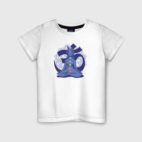 Детская футболка хлопок с принтом Чакра в Екатеринбурге, 100% хлопок | круглый вырез горловины, полуприлегающий силуэт, длина до линии бедер | Тематика изображения на принте: индия | индуизм | йога | прана | тантра | чакра | чакры