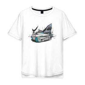 Мужская футболка хлопок Oversize с принтом Toyota Chaser 100 в Екатеринбурге, 100% хлопок | свободный крой, круглый ворот, “спинка” длиннее передней части | chaser 100 | toyota | toyota chaser | toyota chaser 100